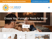 Tablet Screenshot of fairserviceheating.ca
